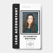 ロゴカスタム会社のIDを持つQRコードイベント バッジ (正面)