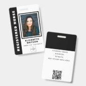 ロゴカスタム会社のIDを持つQRコードイベント バッジ (正面&裏面)