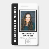 ロゴカスタム会社のIDを持つQRコードイベント バッジ (正面)