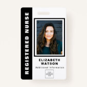 ロゴカスタム会社のIDを持つQRコードイベント バッジ (正面)