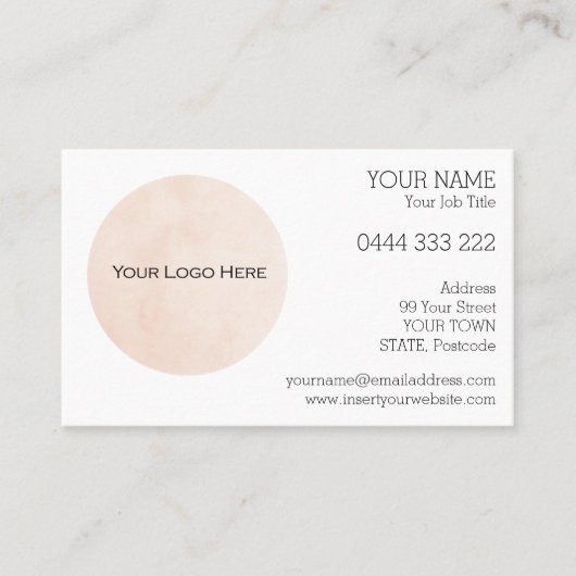 ロゴカスタム名刺の前面 名刺 (正面)