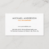 ロゴカスタム名刺 – 任意の色の背景 名刺 (裏面)