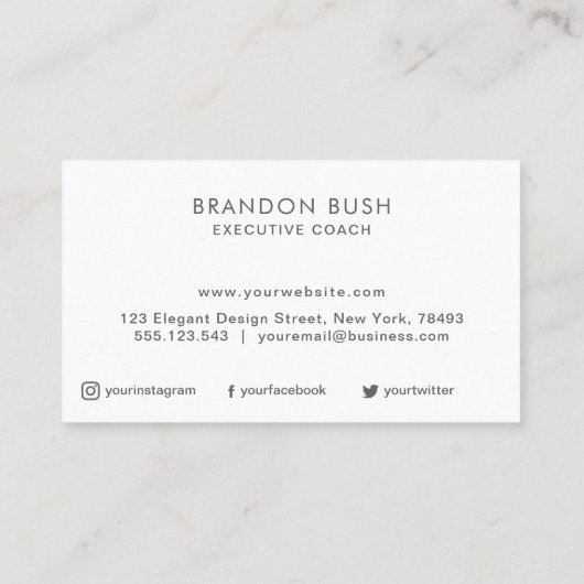 ロゴカスタム名刺 – 任意の色の背景 名刺 (裏面)