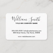 ロゴカスタム名刺 – 任意の色の背景 名刺 (裏面)