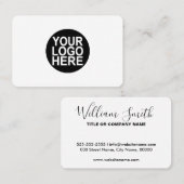 ロゴカスタム名刺 – 任意の色の背景 名刺 (正面/裏面)