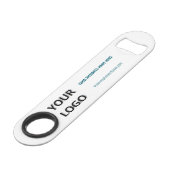 ロゴカスタム文字とQRコードバー鍵テンプレート スピード栓抜き (正面アングル)