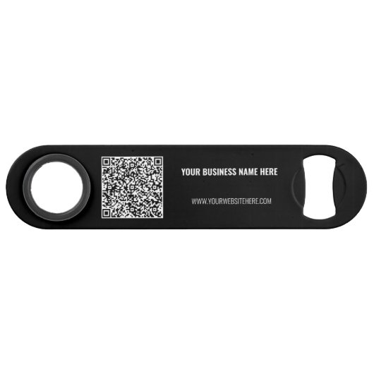 ロゴカスタム文字とQRコードバー鍵テンプレート スピード栓抜き (裏面横)