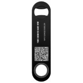 ロゴカスタム文字とQRコードバー鍵テンプレート スピード栓抜き (裏面)