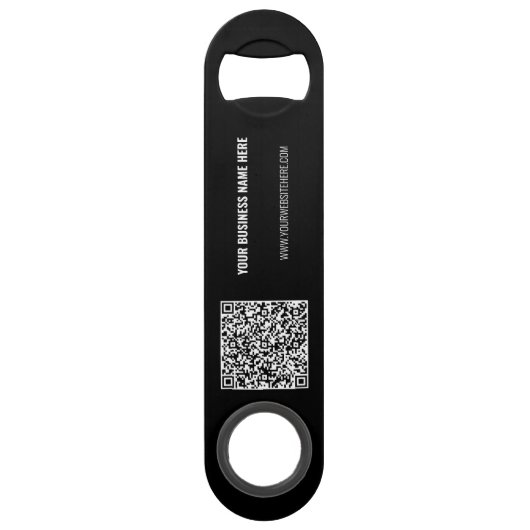 ロゴカスタム文字とQRコードバー鍵テンプレート スピード栓抜き (裏面)