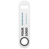 ロゴカスタム文字とQRコードバー鍵テンプレート スピード栓抜き (正面)