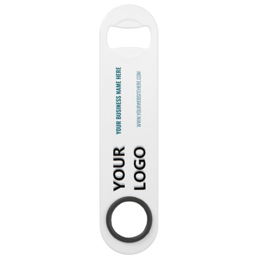 ロゴカスタム文字とQRコードバー鍵テンプレート スピード栓抜き (正面)