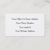 ロゴカスタム文字フォト白黒シンプル 名刺 (裏面)