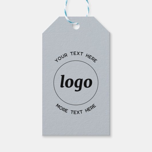 ロゴカスタム文字ブルービジネス価格製品または ギフトタグ (正面)