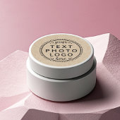 ロゴカスタム文字独自のクラフト紙ルックを作成 ラウンドシール