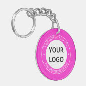 ロゴカスタム文字Business Keychainテンプレート キーホルダー (正面左)