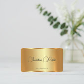 ロゴカスタム文字QRコードエレガント金ゴールド 名刺 (スタンド正面)