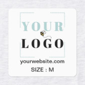 ロゴカスタム文字Webサイトまたはサイズスクエアウェア ラベル (デザイン2)