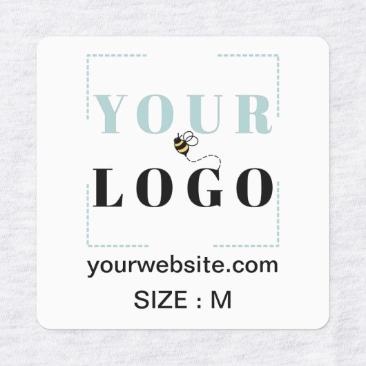 ロゴカスタム文字Webサイトまたはサイズスクエアウェア ラベル (デザイン2)