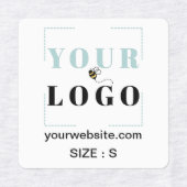 ロゴカスタム文字Webサイトまたはサイズスクエアウェア ラベル (デザイン1)