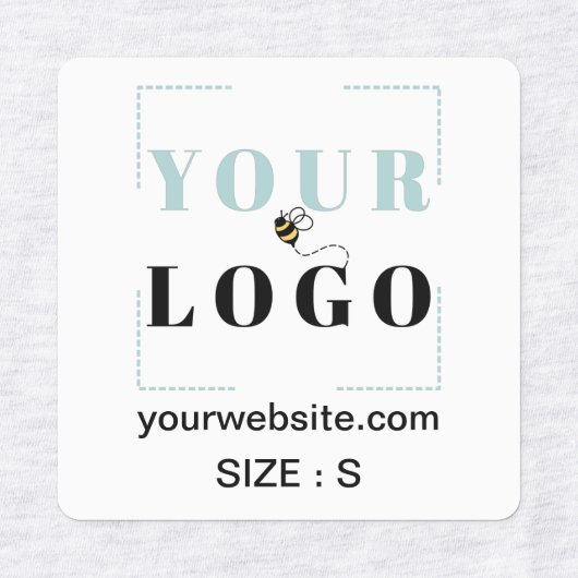 ロゴカスタム文字Webサイトまたはサイズスクエアウェア ラベル (デザイン1)