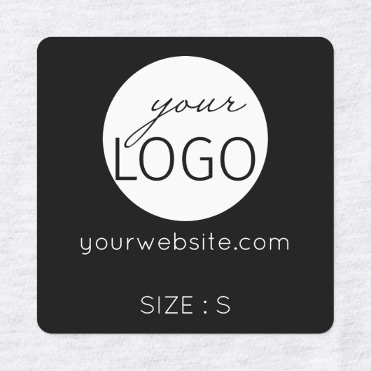 ロゴカスタム文字Webサイトまたはサイズ服飾 ラベル (デザイン1)