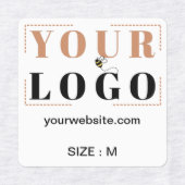 ロゴカスタム文字Webサイトまたはサイズ服飾 ラベル (デザイン2)