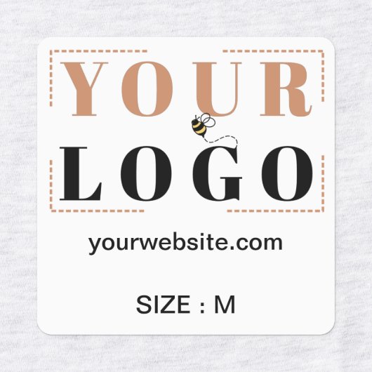 ロゴカスタム文字Webサイトまたはサイズ服飾 ラベル (デザイン2)