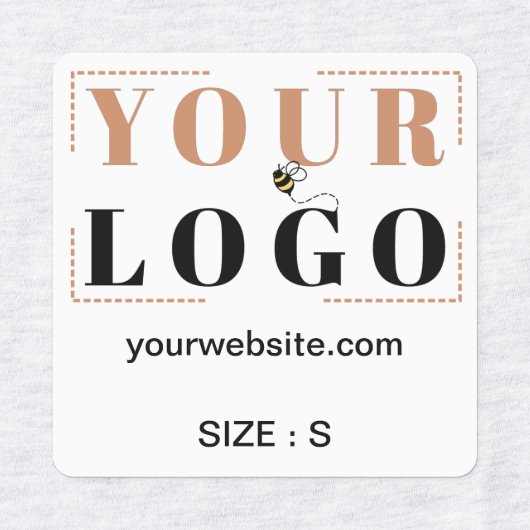 ロゴカスタム文字Webサイトまたはサイズ服飾 ラベル (デザイン1)