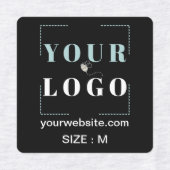 ロゴカスタム文字Webサイト服飾サイズスクエアブラック ラベル (デザイン2)