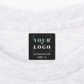 ロゴカスタム文字Webサイト服飾サイズスクエアブラック ラベル (貼付)