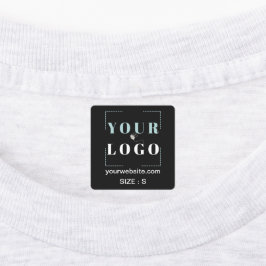 ロゴカスタム文字Webサイト服飾サイズスクエアブラック ラベル