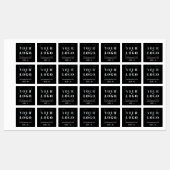 ロゴカスタム文字Webサイト服飾サイズスクエアブラック ラベル (シート)