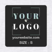 ロゴカスタム文字Webサイト服飾サイズスクエアブラック ラベル (デザイン1)