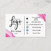 ロゴカスタムBUSロゴとソーシャルメディアバスの追加 名刺 (正面)