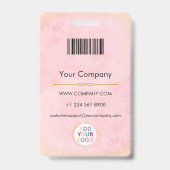 ロゴカスタムQR付き従業員フォトネームバッジ バッジ (裏面)