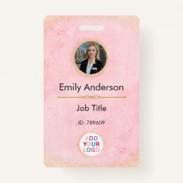 ロゴカスタムQR付き従業員フォトネームバッジ バッジ