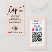 ロゴカップのビニール気にビジネス赤面の追加 名刺 (正面/裏面)