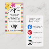 ロゴカップカードのビニー気にルビジネスの追加 名刺 (正面/裏面)