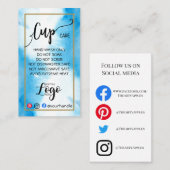 ロゴカップカードのビニ気にール水彩を追加する 名刺 (正面/裏面)