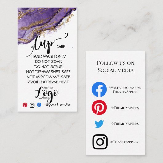 ロゴカップカードのビ気にニールビジネスの追加 名刺 (正面/裏面)