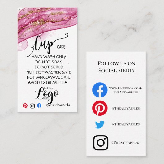 ロゴカップカードのビ気にニールビジネスの追加 名刺 (正面/裏面)