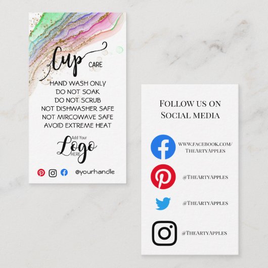 ロゴカップカードのビ気にニールビジネスの追加 名刺 (正面/裏面)