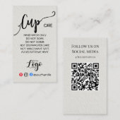 ロゴカップビニールビ気にジネス用水彩を追加する 名刺 (正面/裏面)