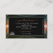 ロゴカラフル付き華美きらめくダークダイヤモンド 名刺 (裏面)