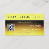 ロゴカー写真テンプレートゴールデンクロームグラデーション 名刺 (裏面)