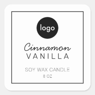 ロゴキャンドルラベルの追加カスタム製品ブランディング スクエアシール