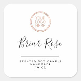 ロゴキャンドル製品ラベルの追加 スクエアシール