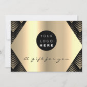 ロゴギフト券ブラック金ゴールドヘアメイクアップ (正面)