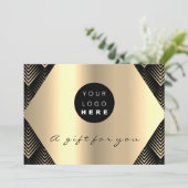 ロゴギフト券ブラック金ゴールドヘアメイクアップ (スタンド正面)