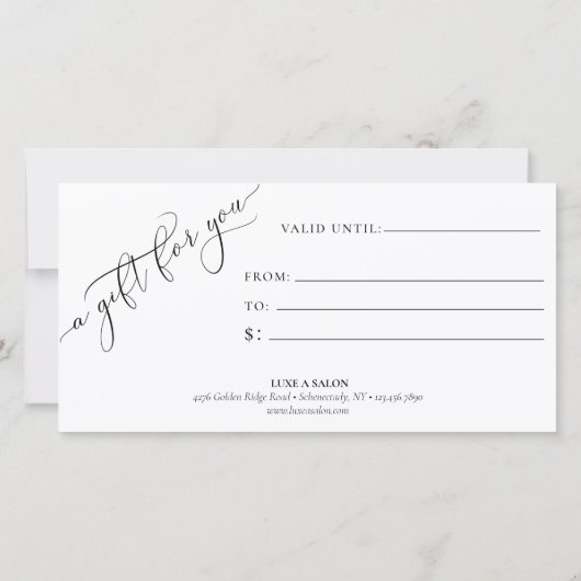 ロゴギフト券 (裏面)